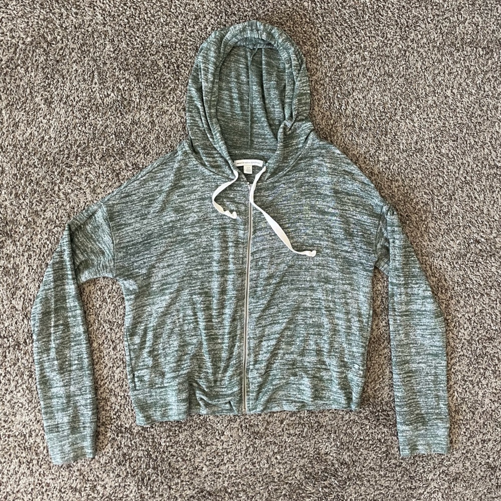 Gray Zip-Up Hoodie
